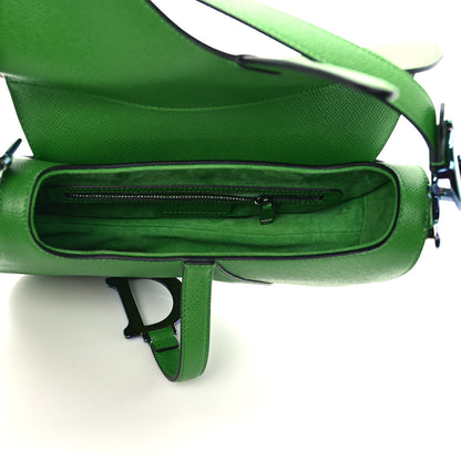 Christian Dior Grained Calfskin Saddle Bag Green 4 of 8