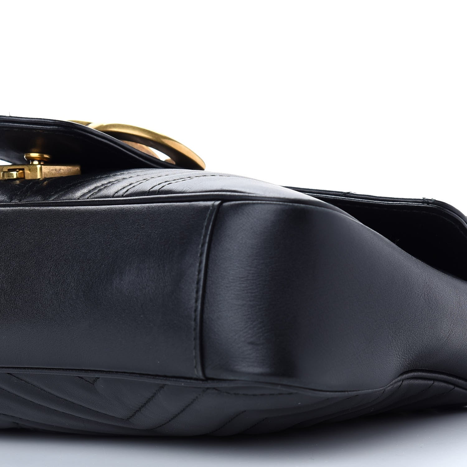 Gucci Calfskin Matelasse Medium GG Marmont Shoulder Bag Black 13 of 13