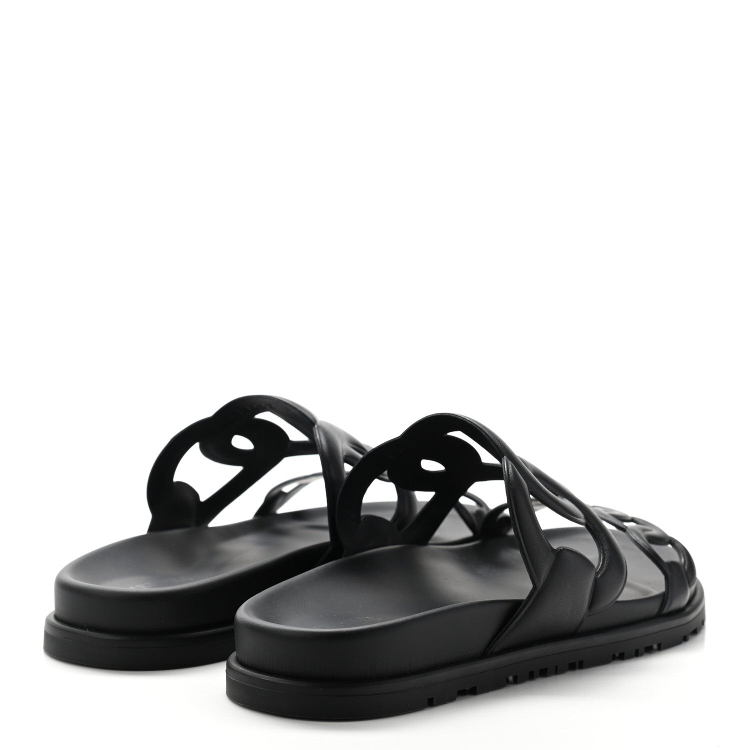 Hermes Nappa Extra Sandals 36.5 Black 4 of 8