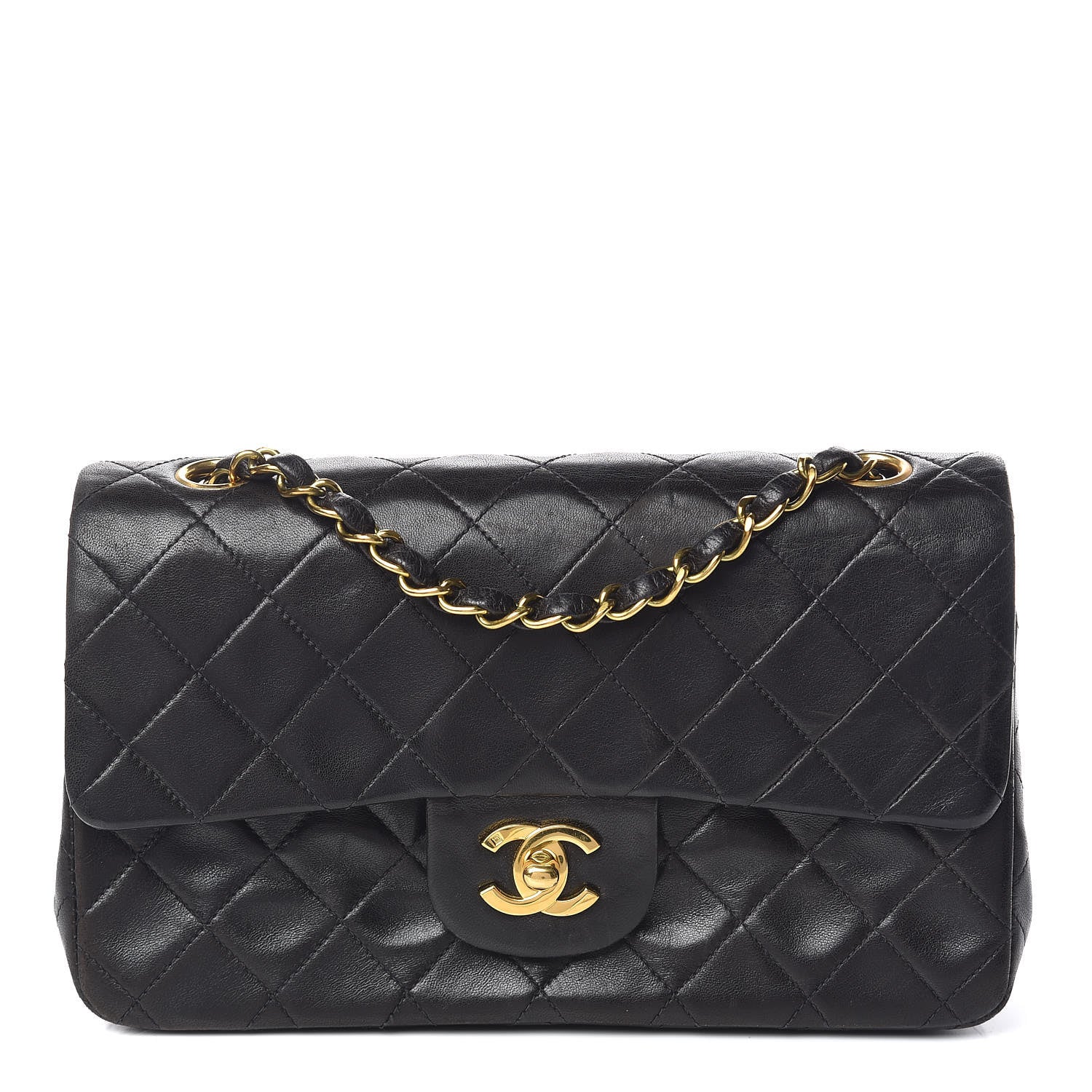 Chanel Lambskin Quilted Small Double Flap Black 1 of 15