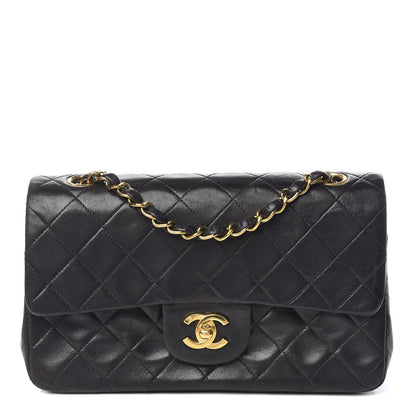Chanel Lambskin Quilted Small Double Flap Black 1 of 15