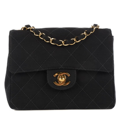 Chanel Grosgrain Quilted Mini Square Flap Black 1 of 8