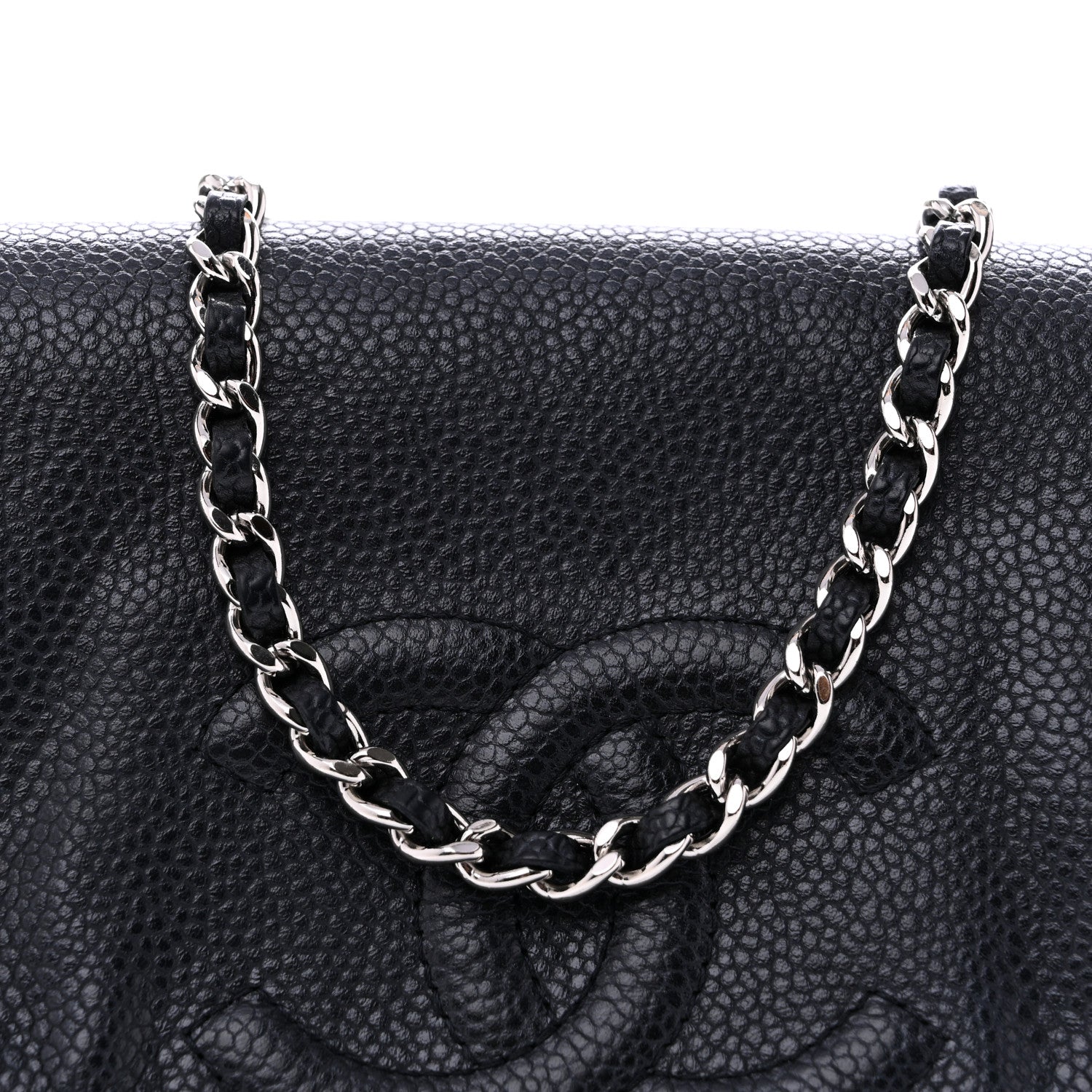 Chanel Caviar Half Moon Wallet On Chain WOC Black 9 of 12