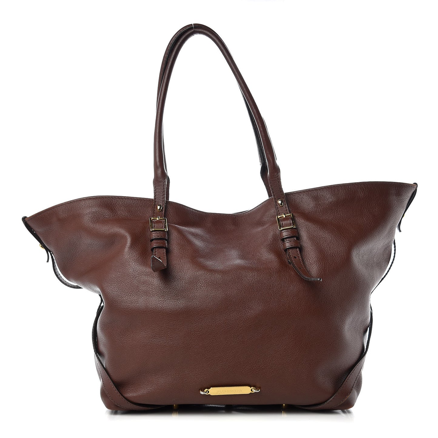 Soft Calfskin House Check Medium Salisbury Tote Dark Tan