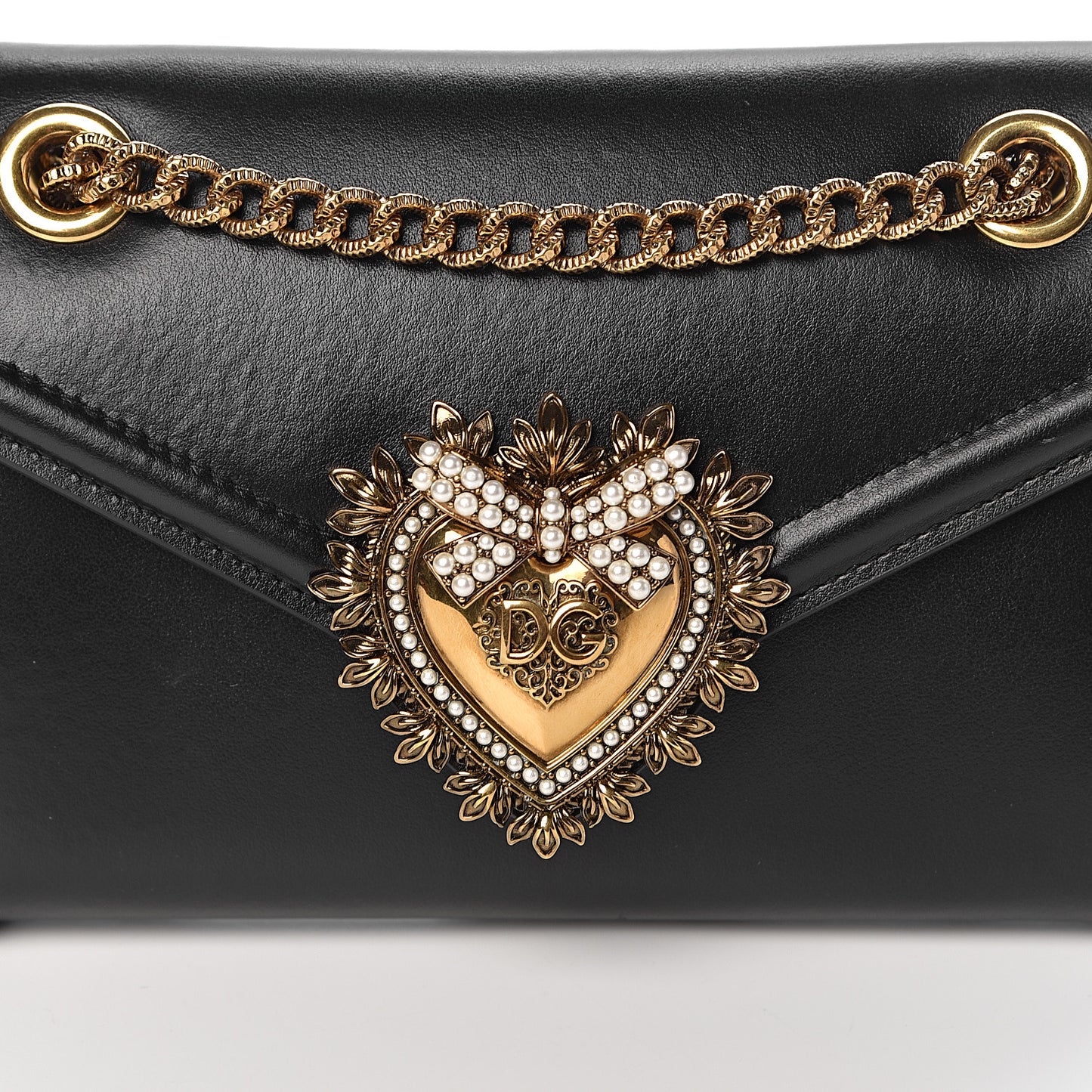 Smooth Calfskin Mini Devotion Crossbody Bag Black