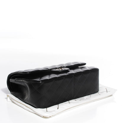 Chanel Lambskin Quilted Jumbo Double Flap Black 4 of 9