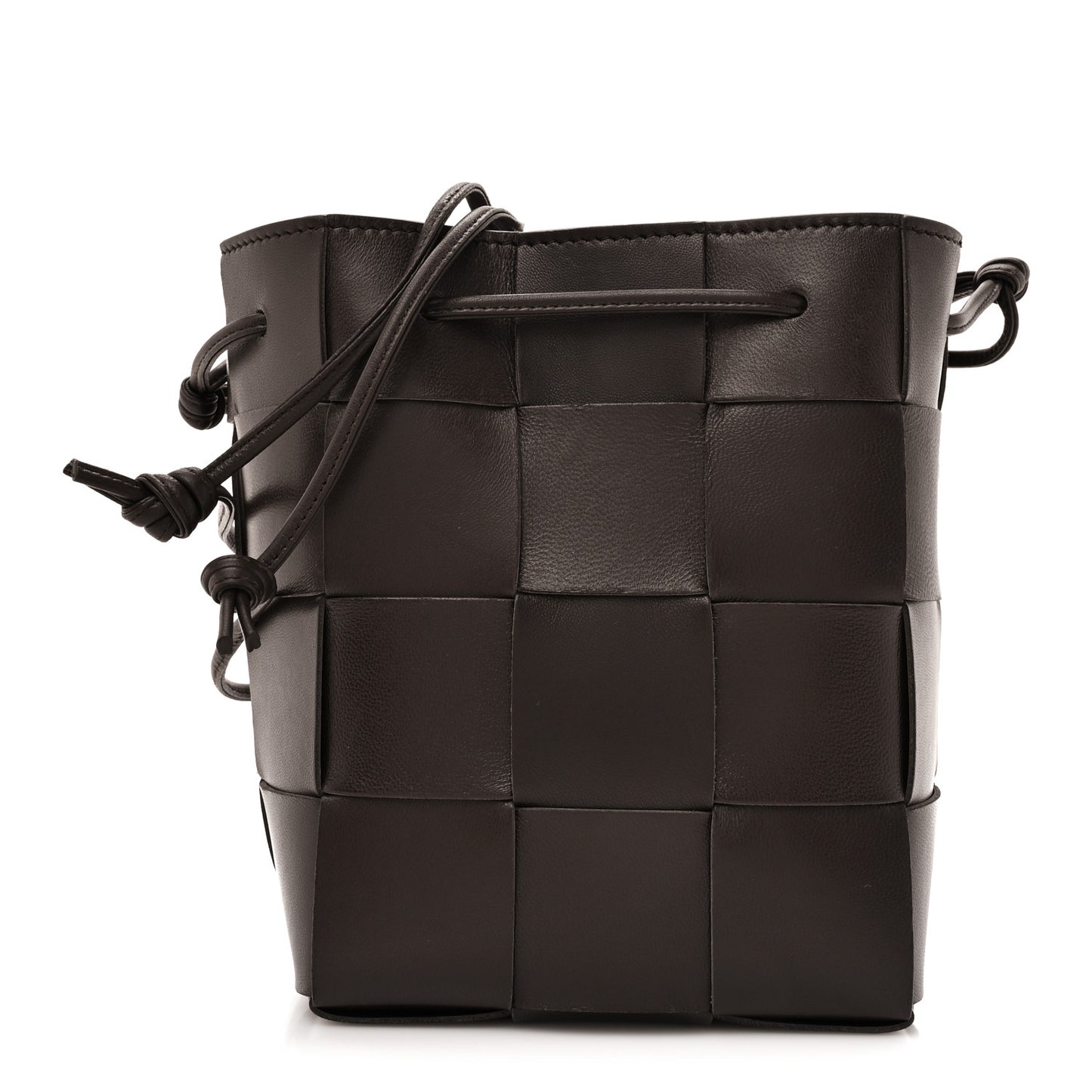 Nappa Maxi Intrecciato Mini Cassette Bucket Bag Fondant