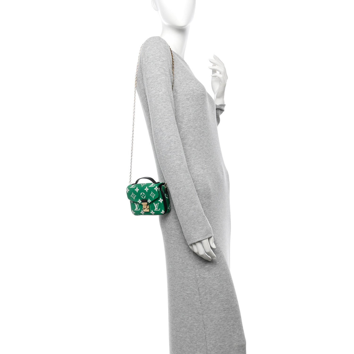 Louis Vuitton Monogram Jacquard Velvet Micro Metis Green 2 of 10