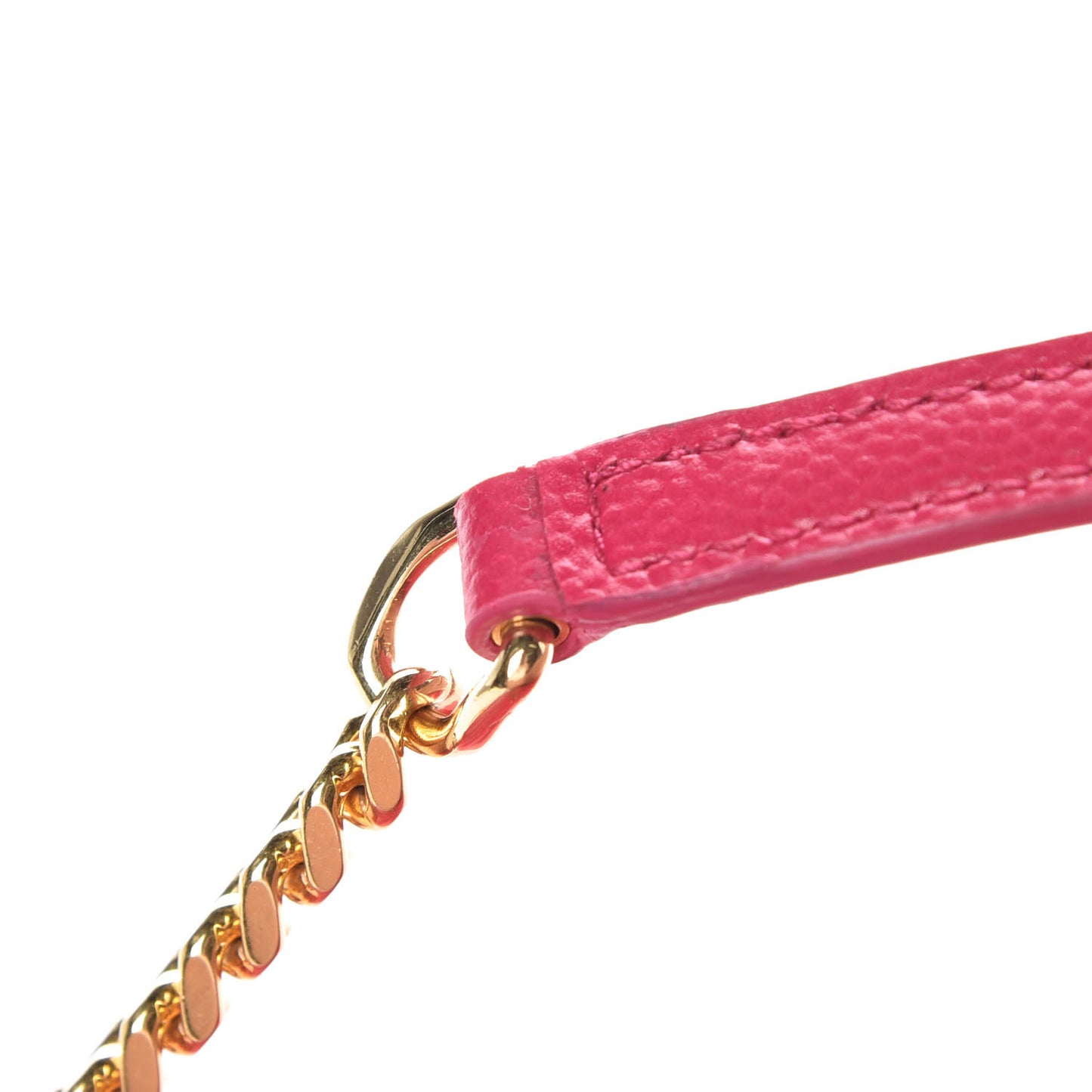 Grain De Poudre Matelasse Chevron Monogram Envelope Chain Wallet Fresh Fuchsia