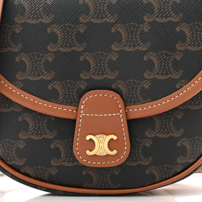 Celine Canvas Calfskin Triomphe Mini Besace Tan 7 of 10