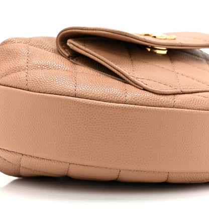Chanel Caviar Quilted Polly Pocket Pouch Hobo Dark Beige 10 of 11
