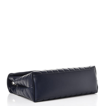 Saint Laurent Calfskin Y Quilted Monogram Medium Loulou Chain Satchel Medium Blue 5 of 8