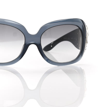 Bulgari Oval Crystal 8016-B Sunglasses Blue 9 of 10