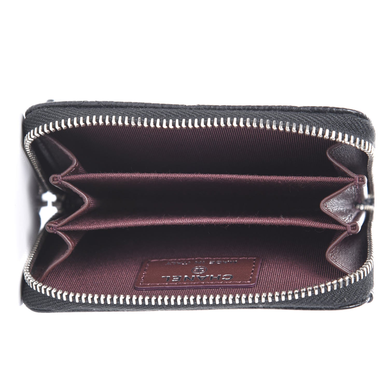 Chanel Caviar Quilted Zip Coin Purse Black 5 of 9