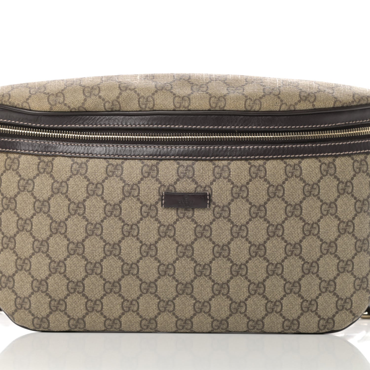 Gucci GG Supreme Monogram Belt Bag Dark Brown 8 of 14