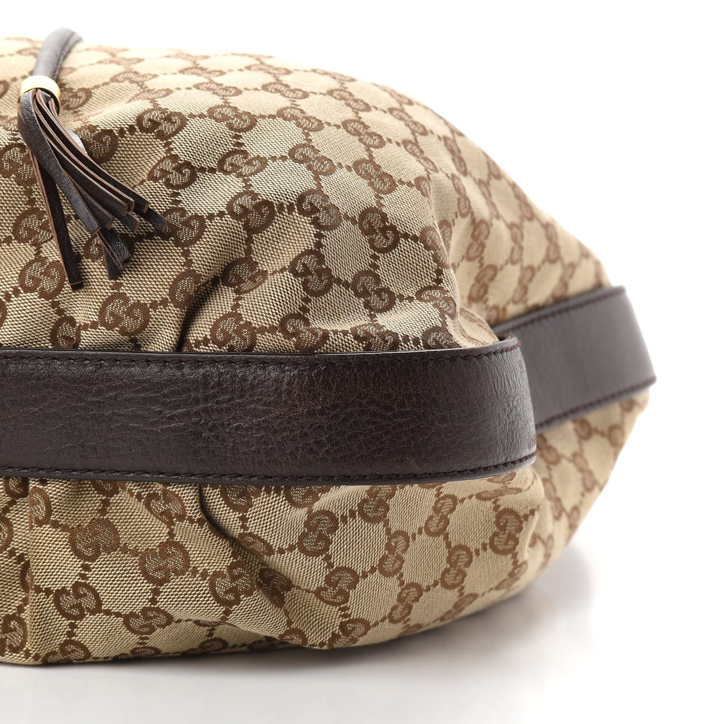 Monogram Medium Interlocking Icon Shoulder Bag Dark Brown