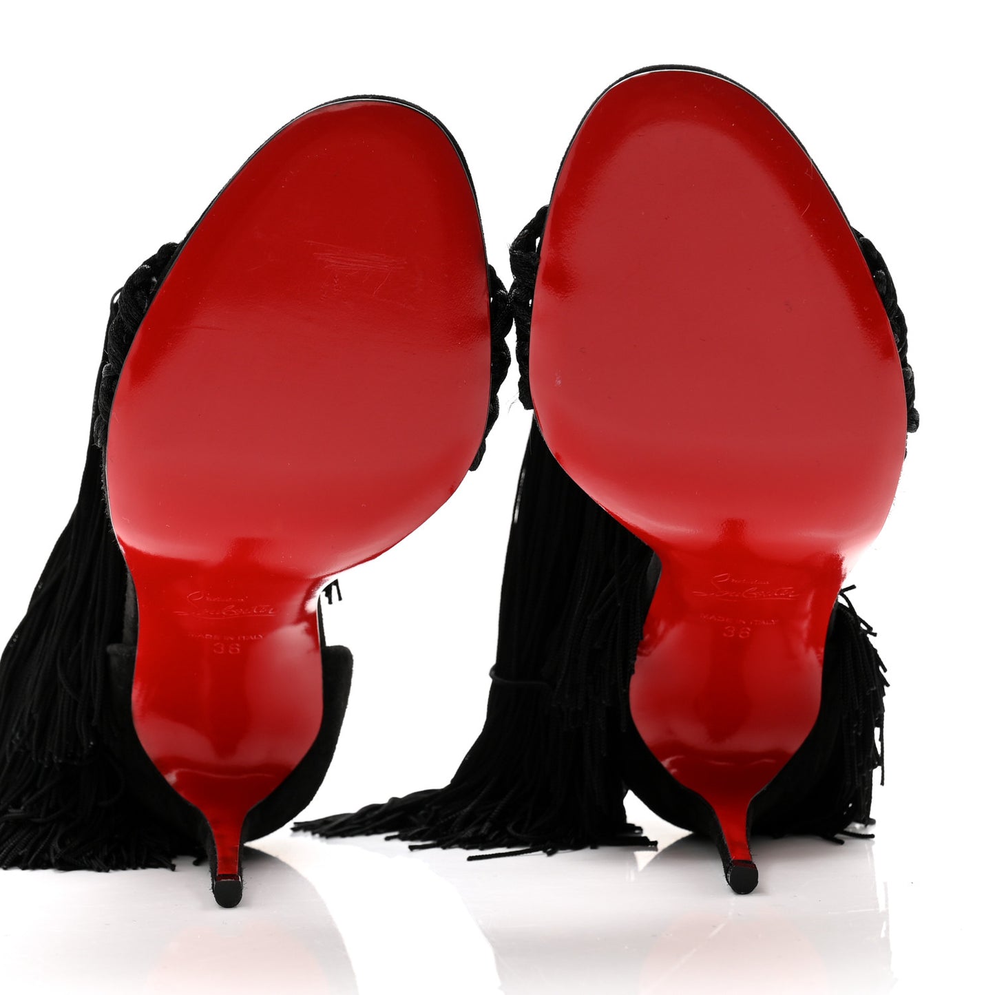 Suede Palma Macrame 100 Sandals 36 Black