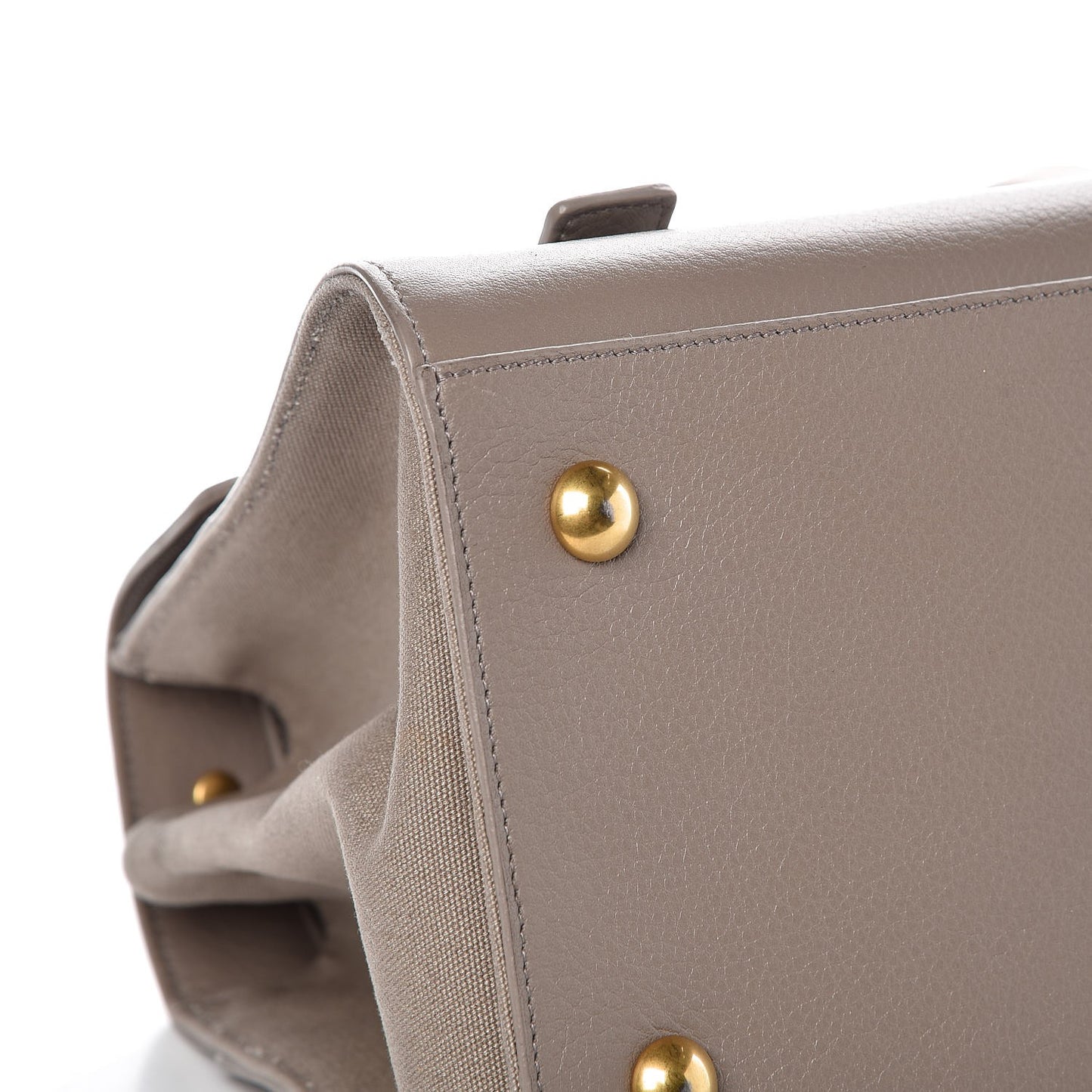 Calfskin Canvas Small Muse Two Gray