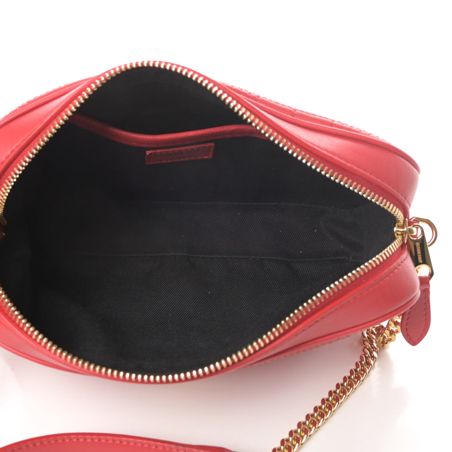 Lambskin Quilted Camera Bag Bright Red