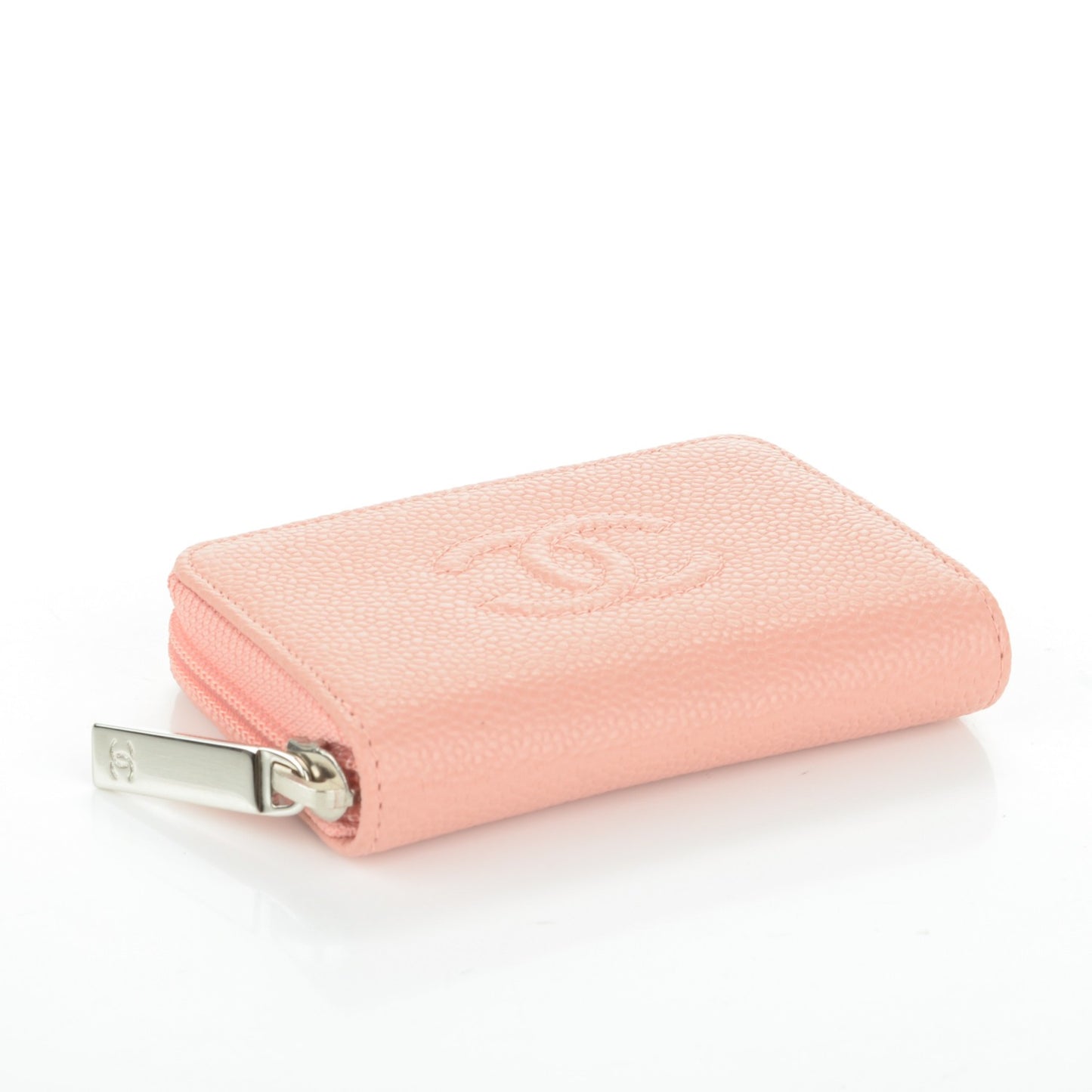 Caviar Timeless CC Zip Around Coin Purse Pink