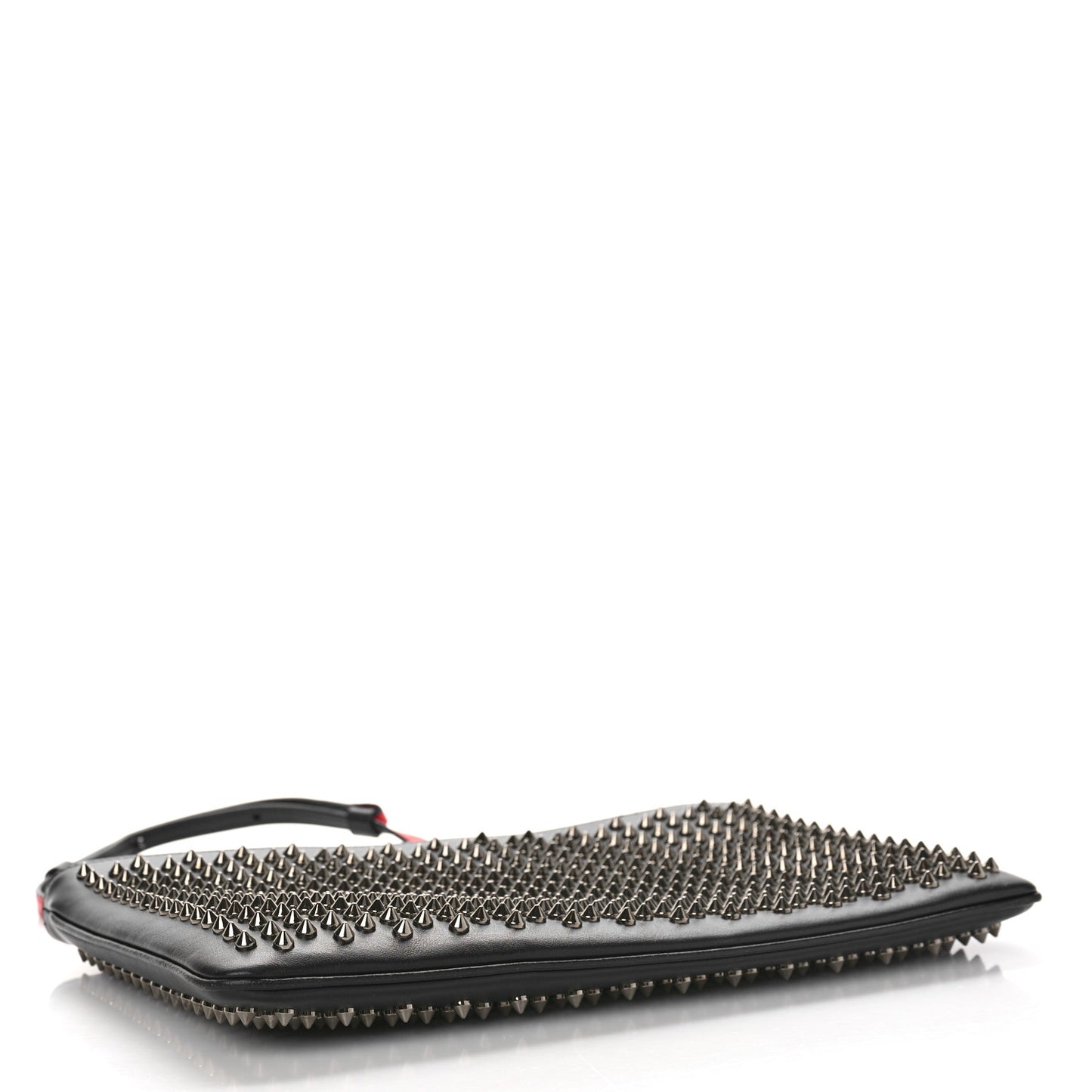 Calfskin Studded Loubiposh Clutch Black