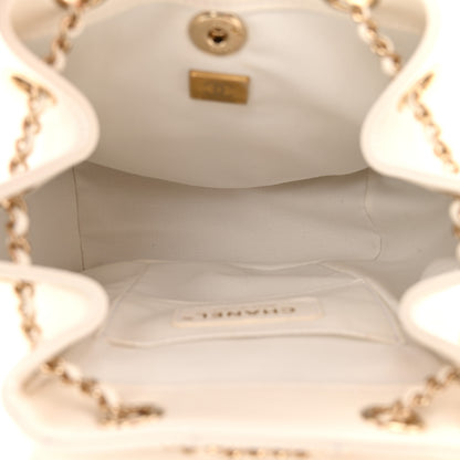 Chanel Lambskin Quilted Small Duma Drawstring Backpack White 5 of 12