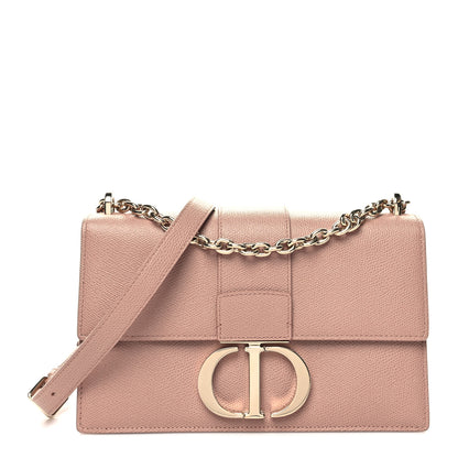 Christian Dior Grained Calfskin Embossed 30 Montaigne Chain Flap Bag Blush 1 of 9