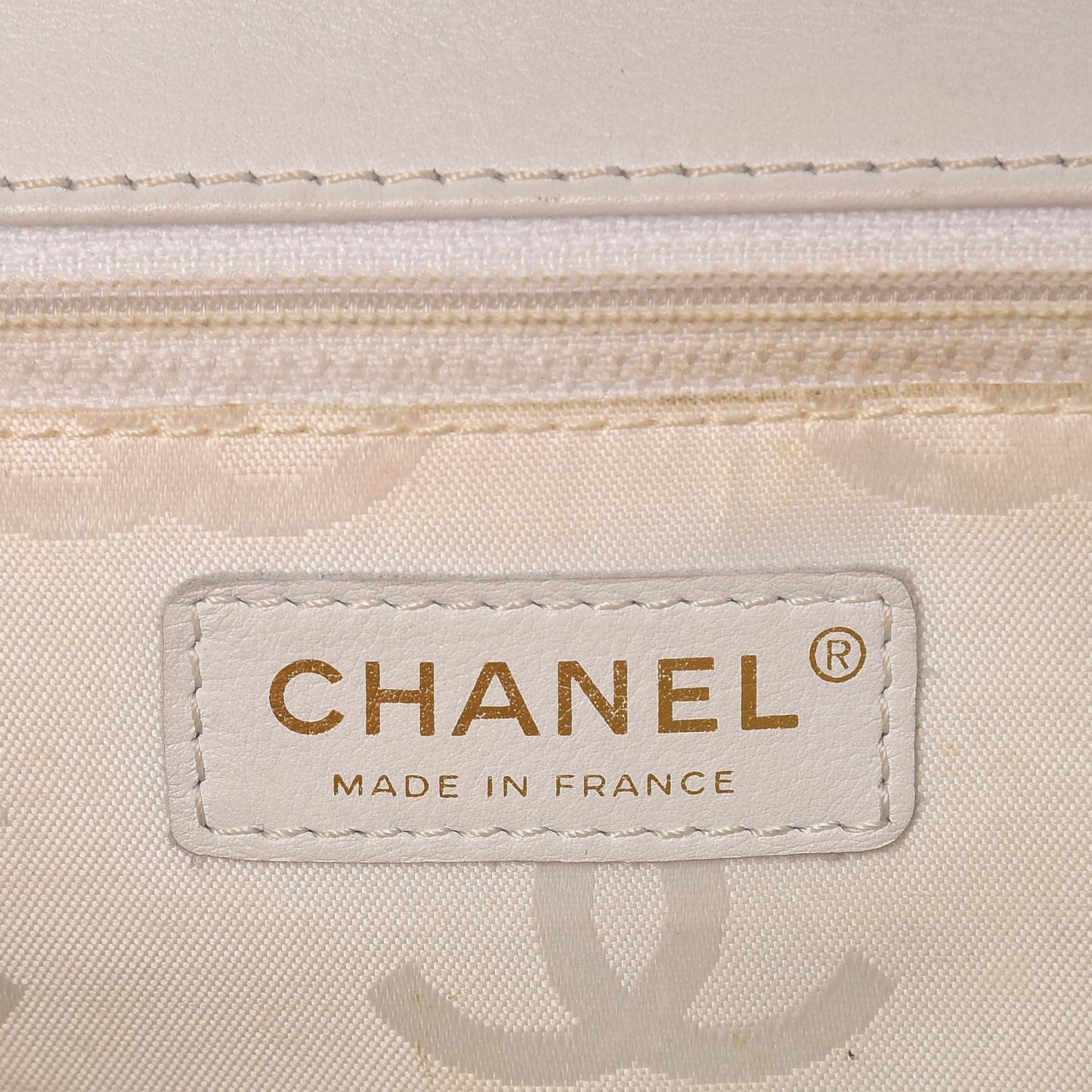 Lambskin Canvas Quilted Top Handle Flap Bag White