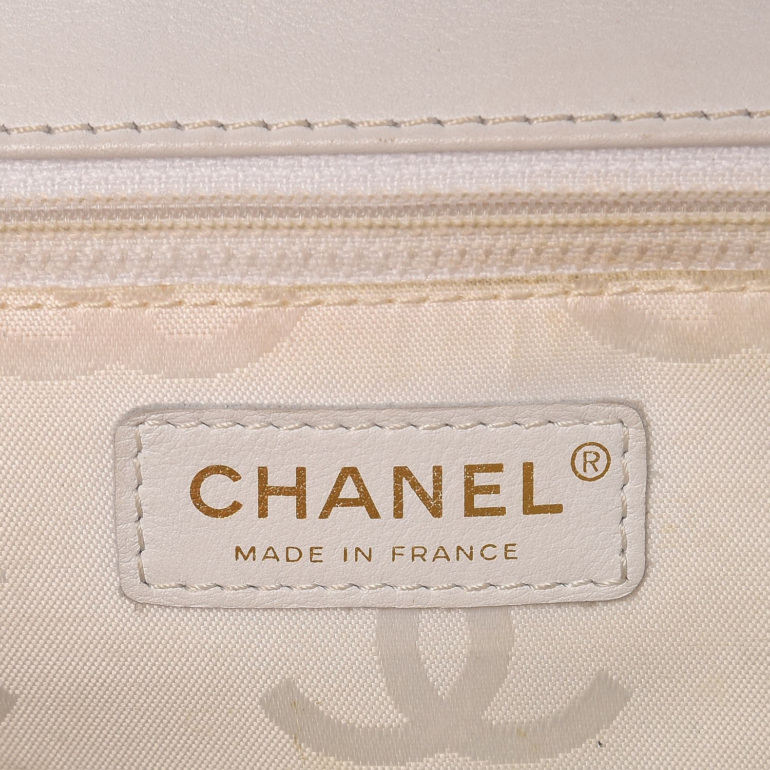 Chanel Lambskin Canvas Quilted Top Handle Flap Bag White 6 of 27