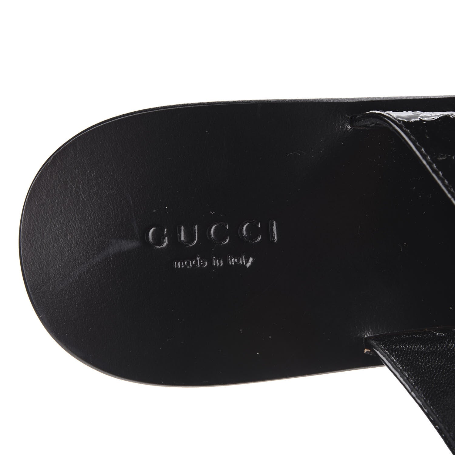 Gucci Patent Guccissima Thong Sandals 39 Black 7 of 11