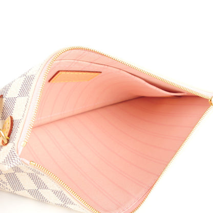 Louis Vuitton Damier Azur Neverfull MM GM Pochette Rose Ballerine 5 of 8