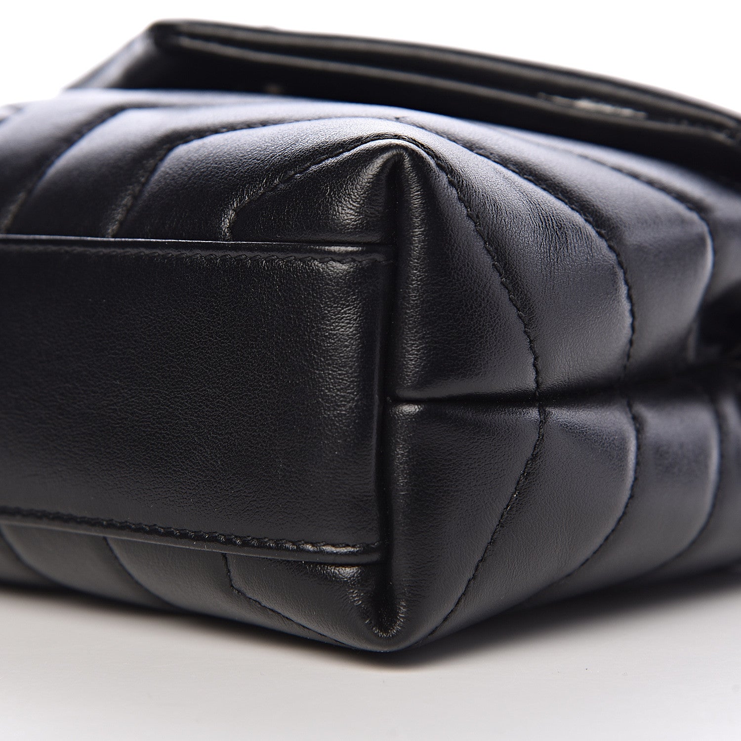 Saint Laurent Calfskin Y Quilted Monogram Toy Loulou Crossbody Bag Black 12 of 13