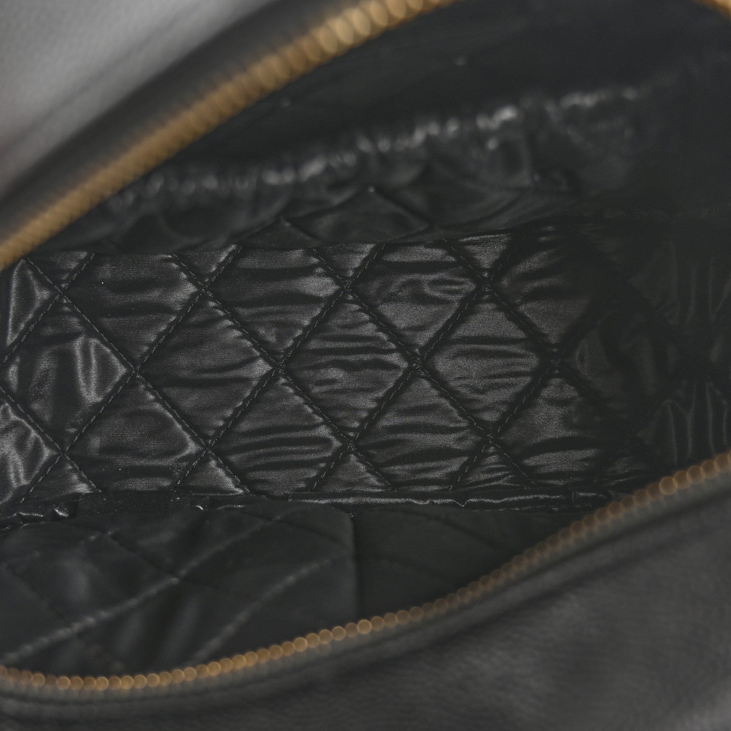 Chanel Caviar Quilted Medium Curvy Pouch Cosmetic Case Black 5 of 9