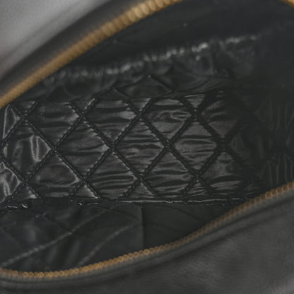 Chanel Caviar Quilted Medium Curvy Pouch Cosmetic Case Black 5 of 9