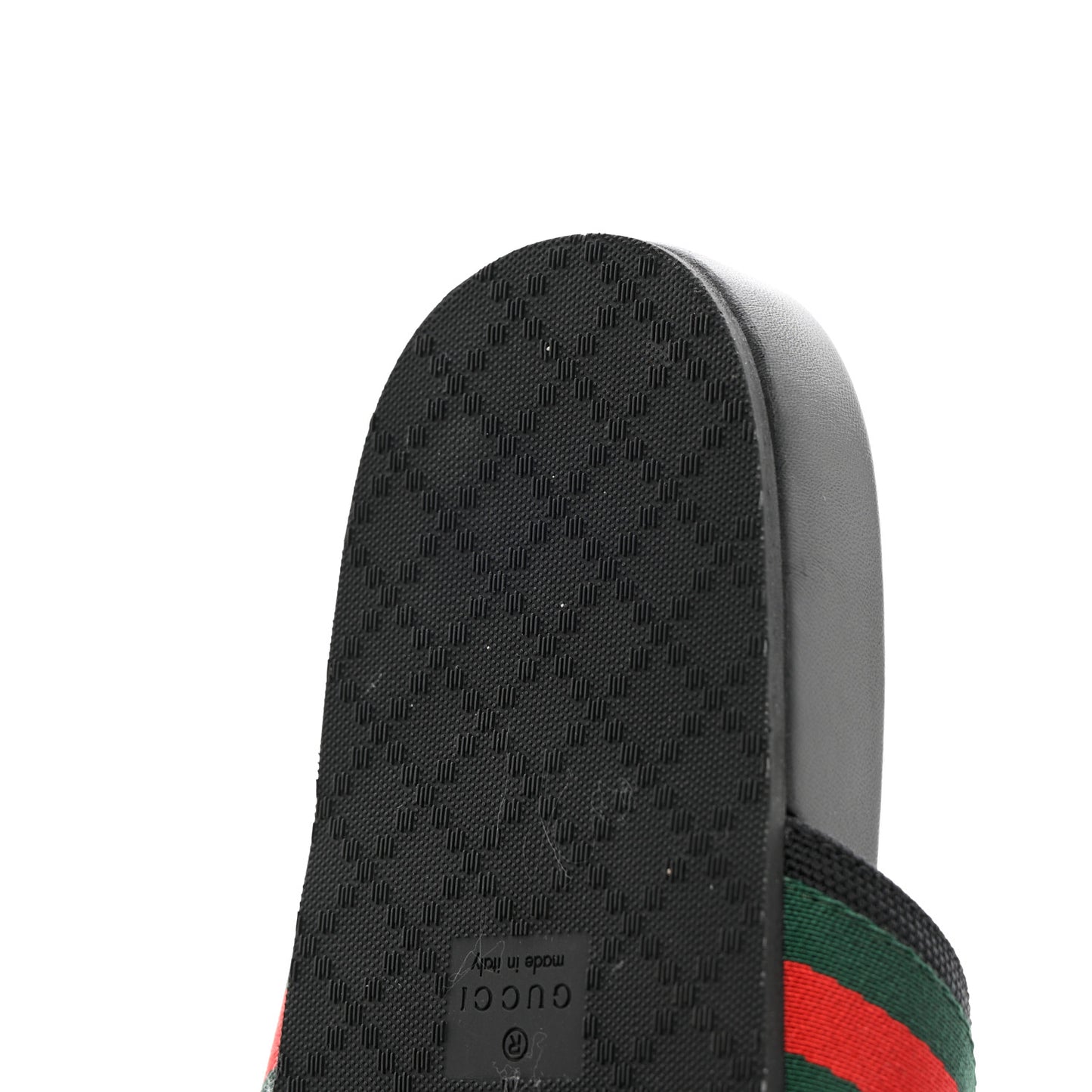 Nylon Calfskin Web Mens Thong Sandals 9 Green Red Black