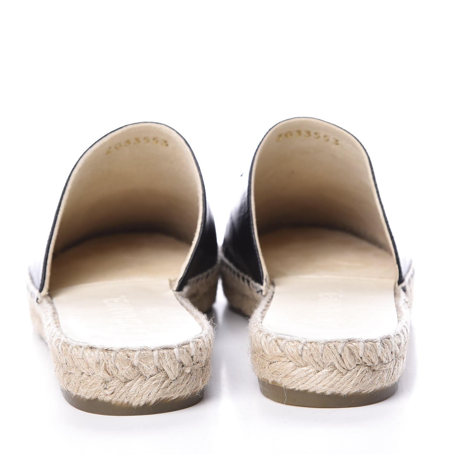 Chanel Goatskin Patent CC Espadrille Mules 37 Black 5 of 9