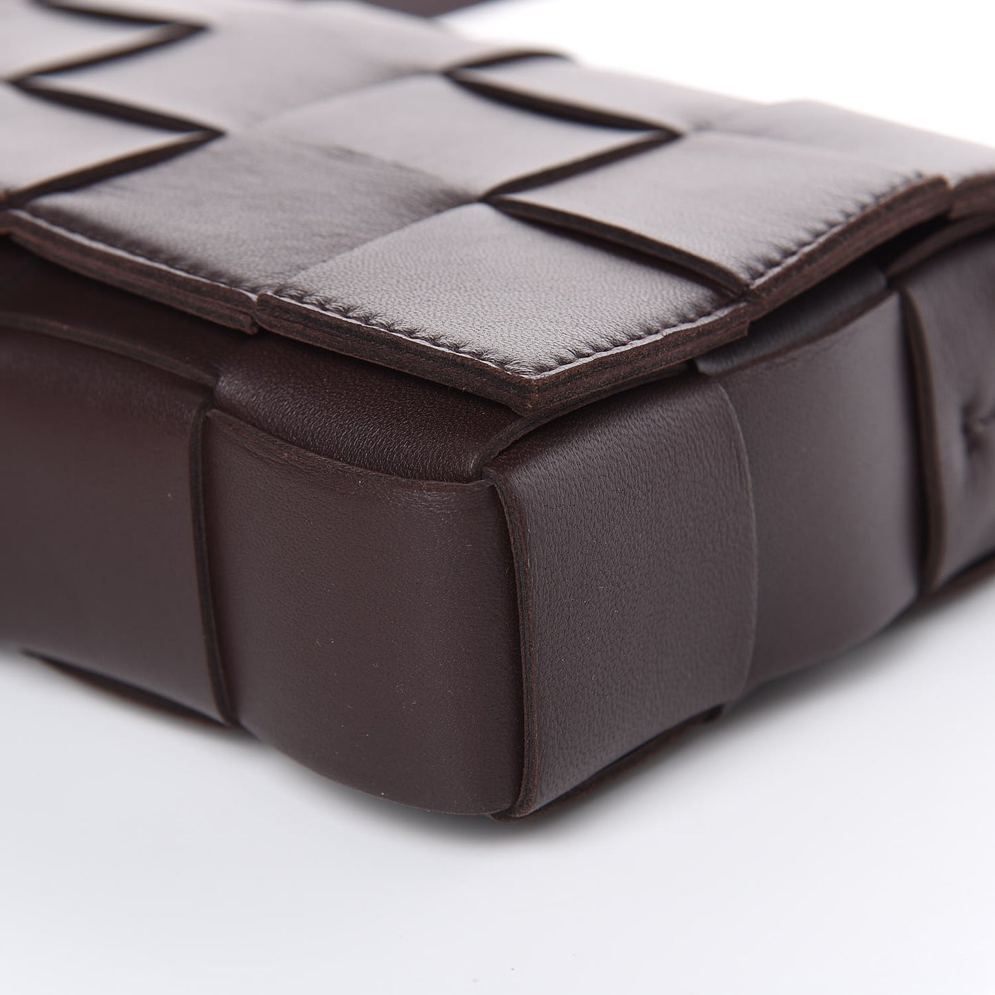 Lambskin Maxi Intrecciato Cassette Crossbody Bag Oxblod
