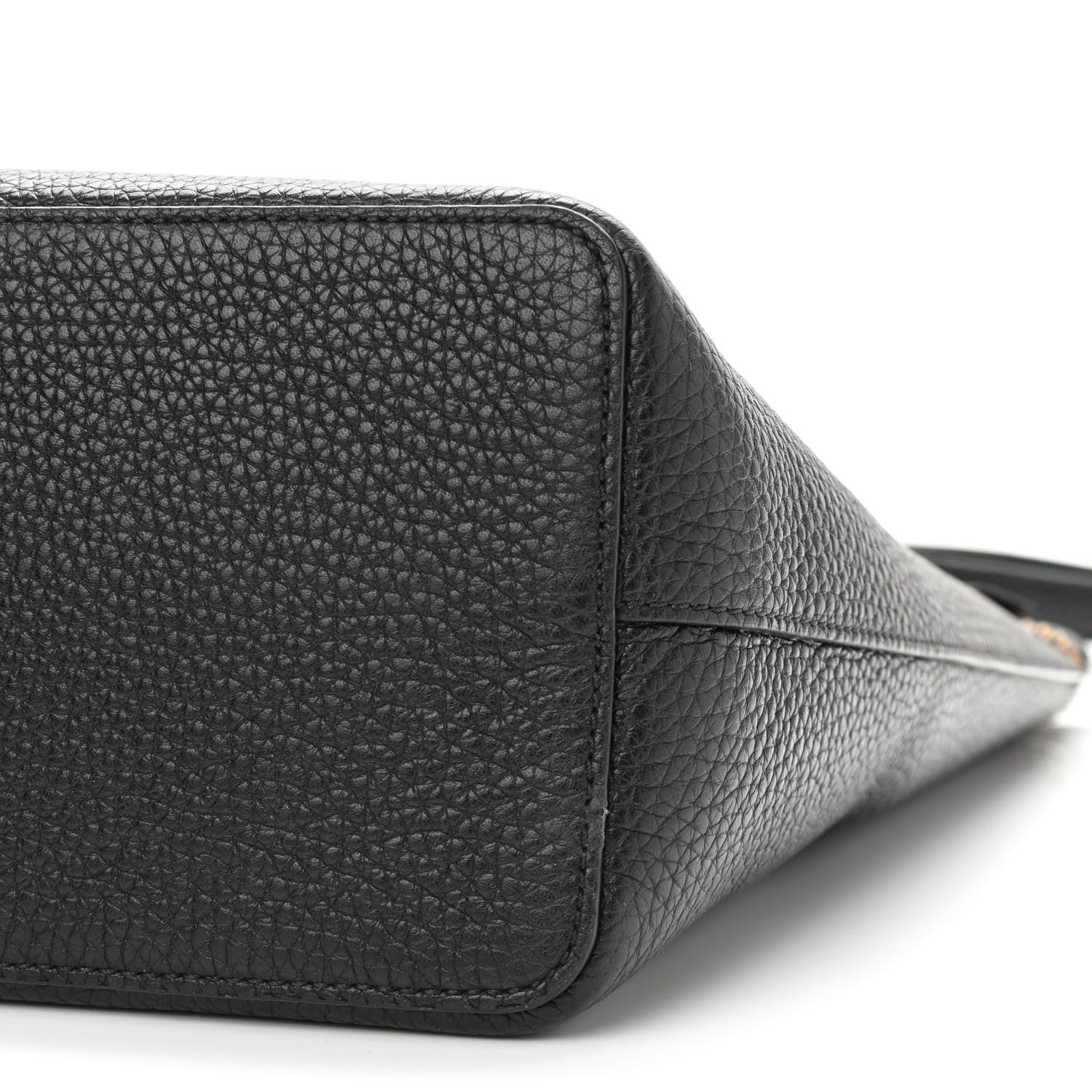 Tom Ford Pebbled Calfskin Zip Shoulder Bag Black 9 of 10