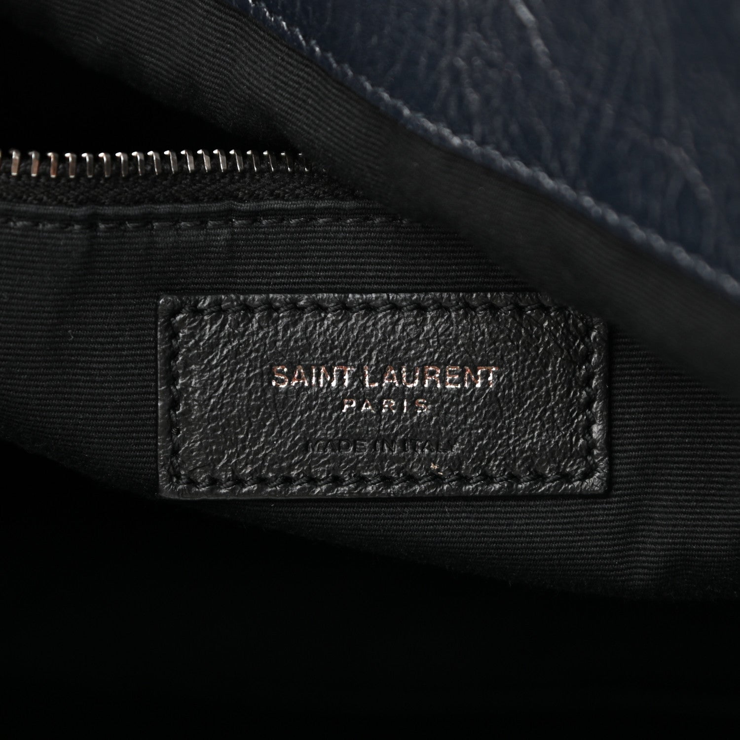 Saint Laurent Crinkled Calfskin Matelasse Monogram Niki Shoulder Bag Deep Marine 7 of 13