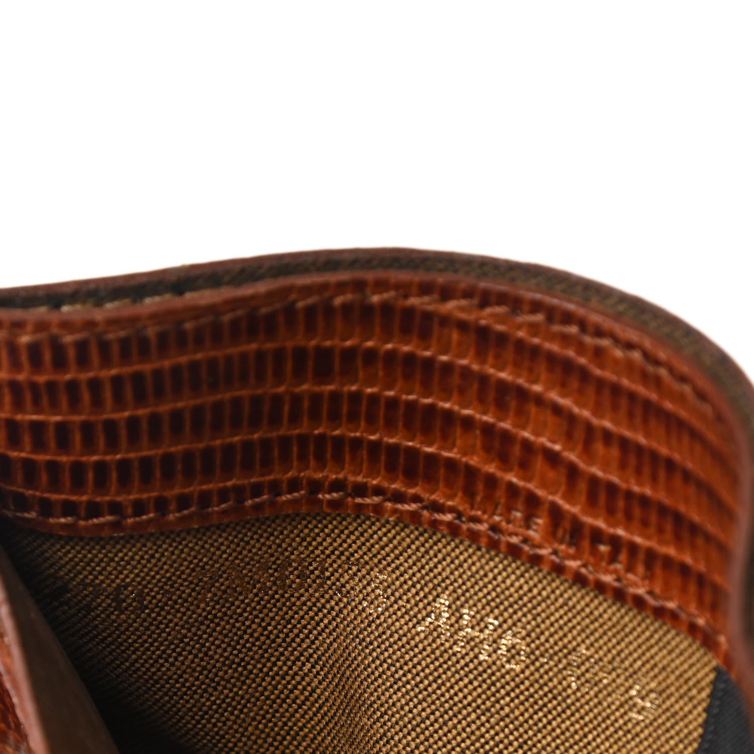 Fendi Lizard Card Holder Brown 8 of 9