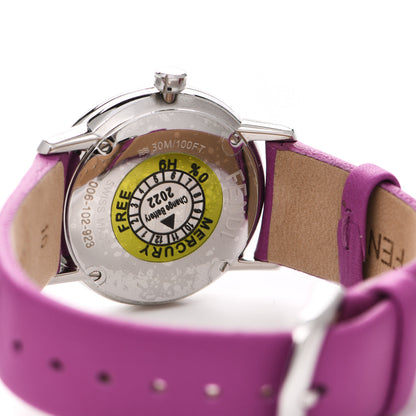 Fendi Stainless Steel Calfskin 29mm Forevermore Fendi Quartz Watch Bouganville Fuschia 4 of 5
