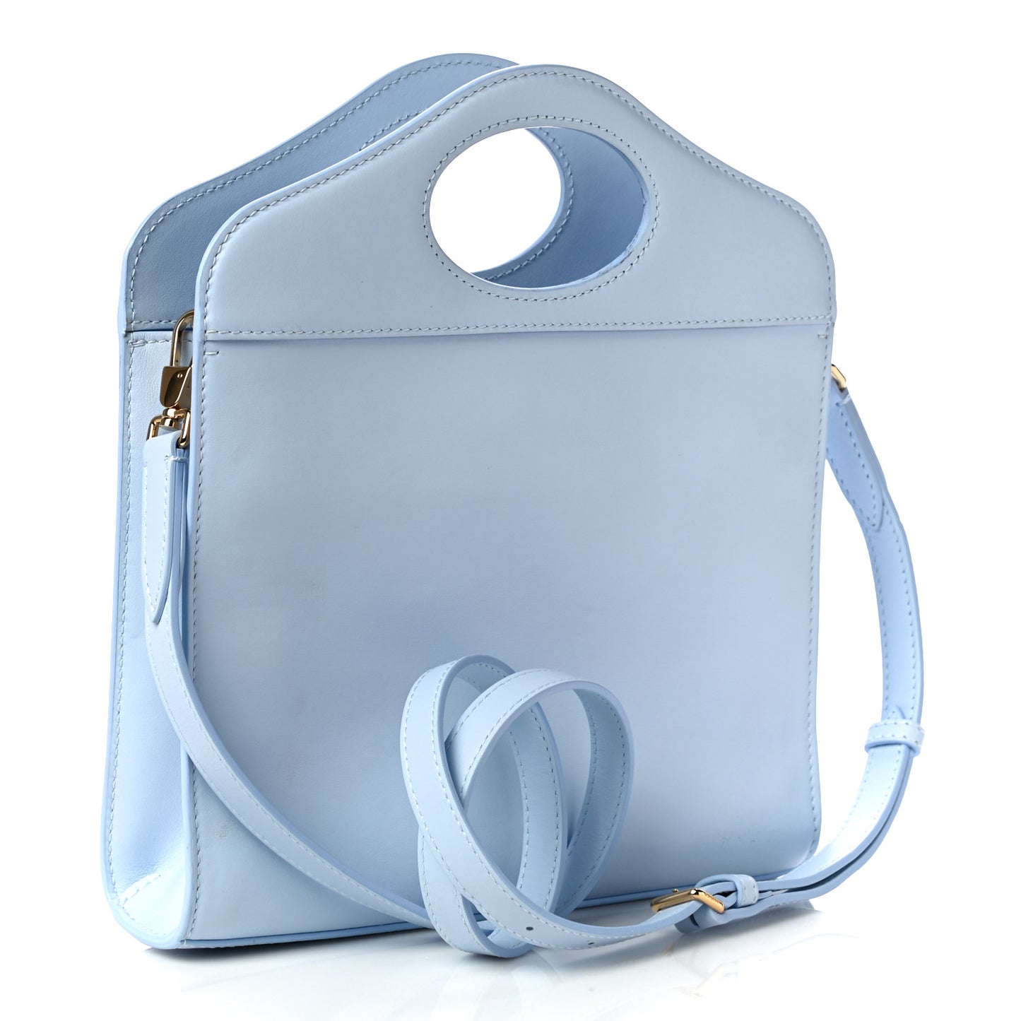 Smooth Calfskin Mini Pocket Bag Pale Blue