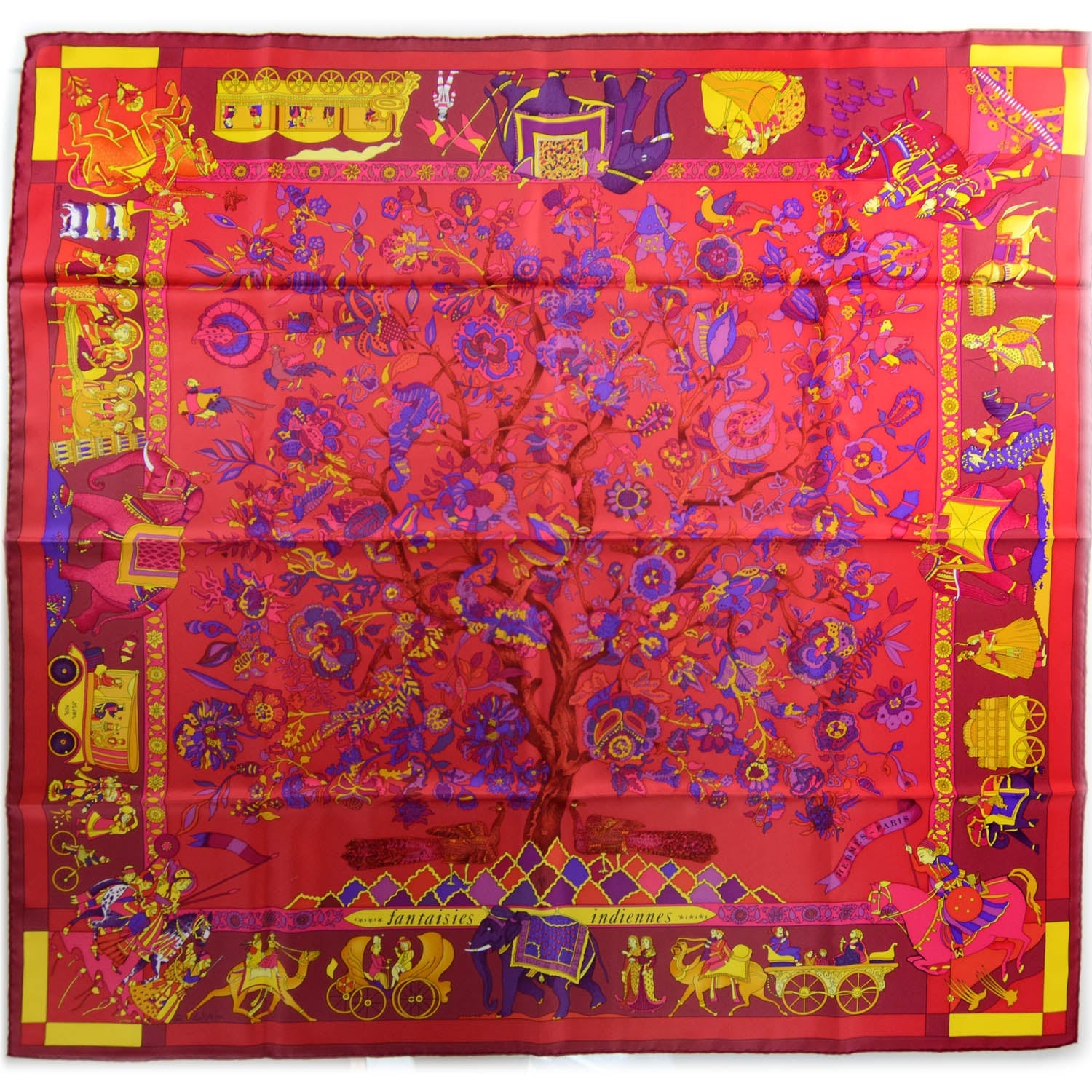 Hermes Silk Fantaisies Indiennes Scarf 90 2 of 6