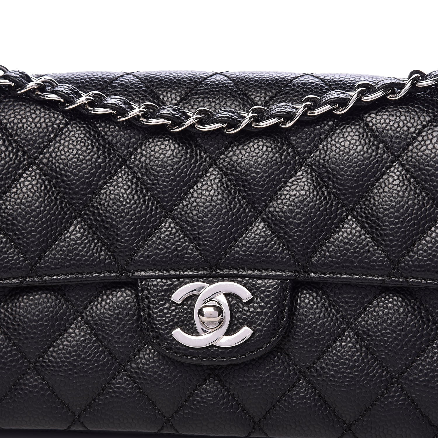 Chanel Caviar Quilted East West Flap Black 10 of 10