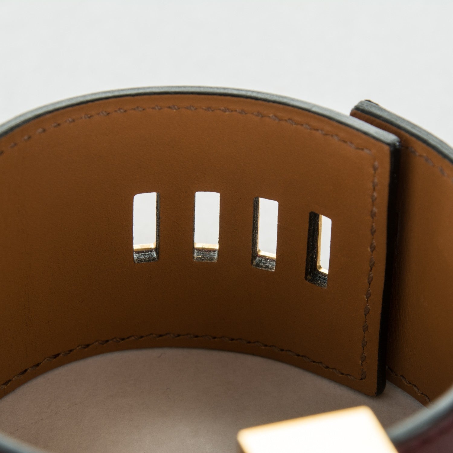 Hermes Tadelakt Collier De Chien CDC Bracelet L Rouge H 6 of 7