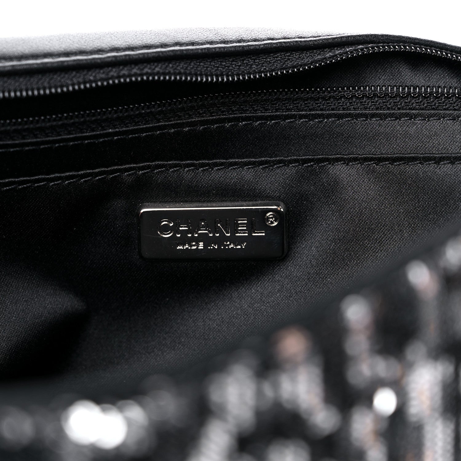 Chanel Sequin La Pausa Medium Single Flap Silver Black 6 of 10