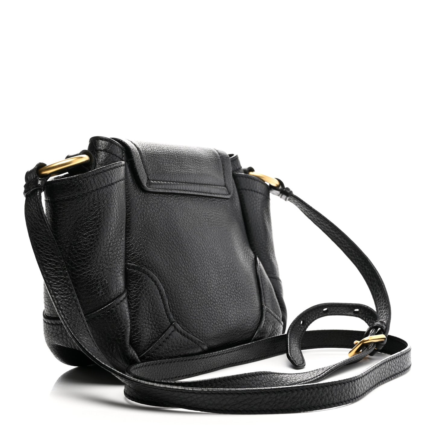 Vitello Daino Crossbody Bag Black