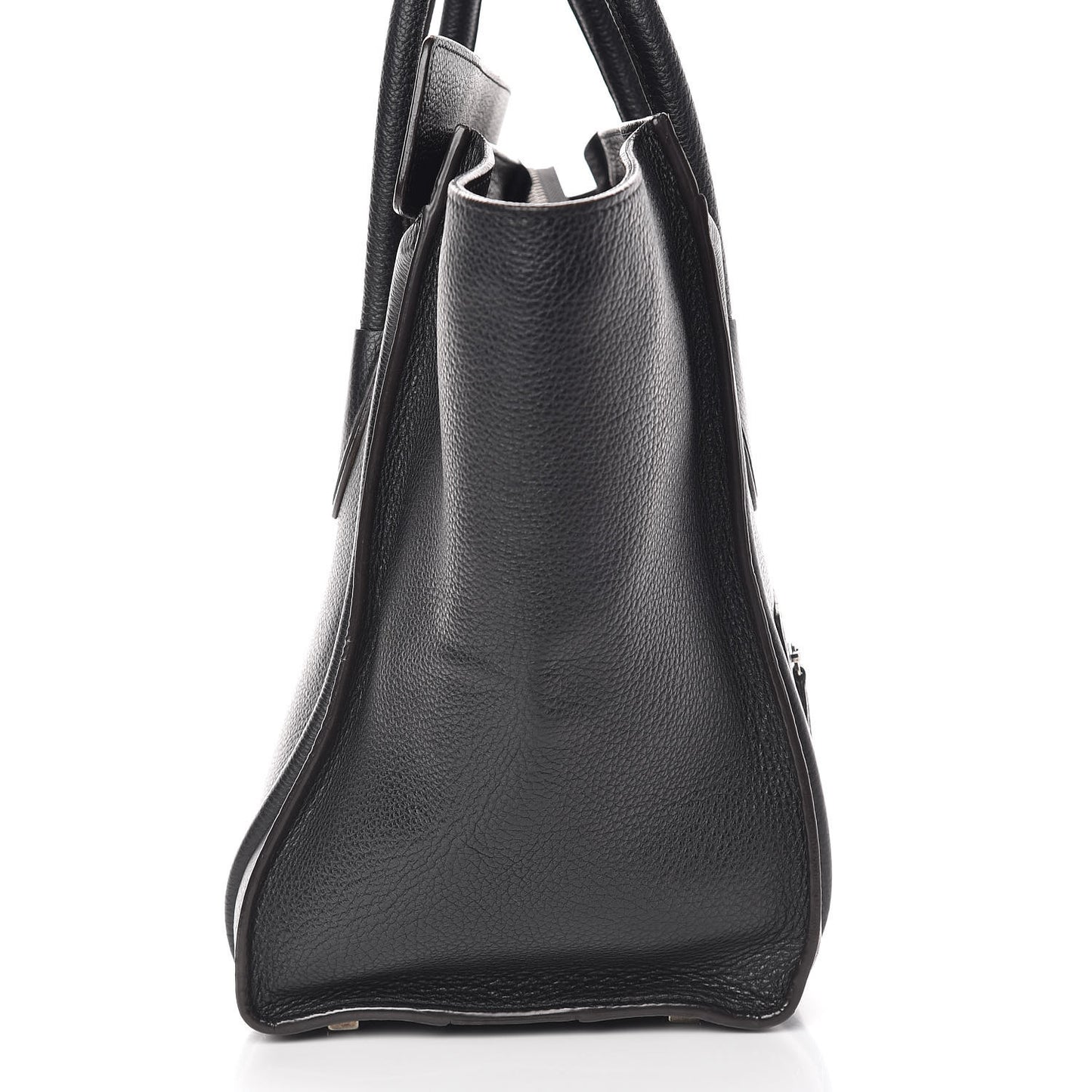Drummed Calfskin Mini Luggage Black