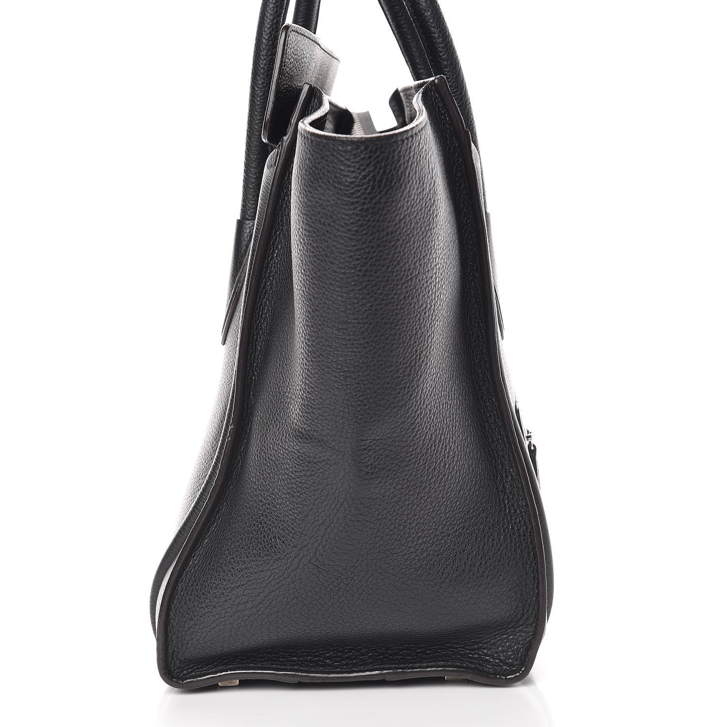 Celine Drummed Calfskin Mini Luggage Black 10 of 15