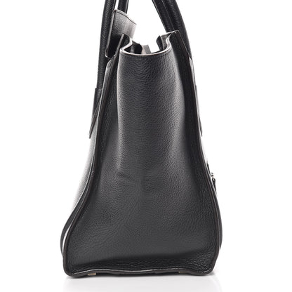 Celine Drummed Calfskin Mini Luggage Black 10 of 15